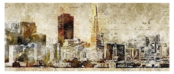 Kép - Művészileg renderelt város (120x50 cm)