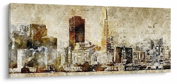 Kép - Művészileg renderelt város (120x50 cm)