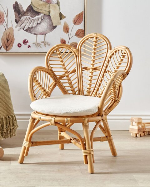 Páva alakú gyerekszék FLORENTINE II Rattan Természetes