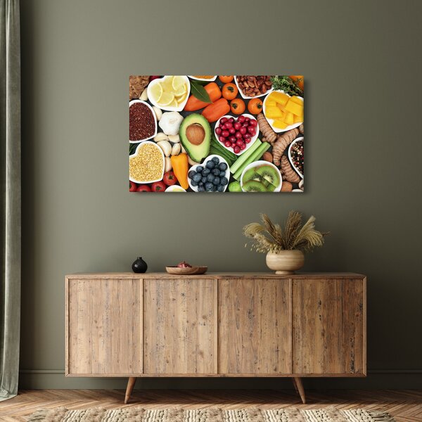 Kép - Egészséges ételek (90x60 cm)