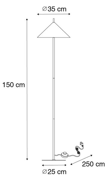 Design állólámpa fekete - Triangolo