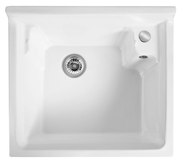 Aqualine Aqualine, Kerámia mosogató, 62x55cm, túlfolyóval, WH625