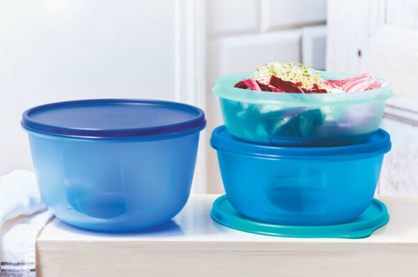 Tupperware Friss Tál szett 3 db-ételtároló ételszállító kerek doboz
