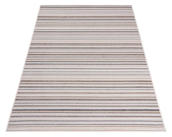 Bézs csíkos modern TROPO szőnyeg Méret: 80x150 cm