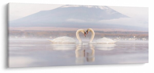 Kép - Szerelmes hattyúk (120x50 cm)
