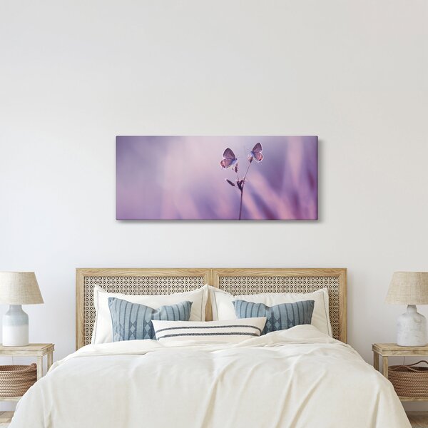 Kép - Lila pillangók (120x50 cm)