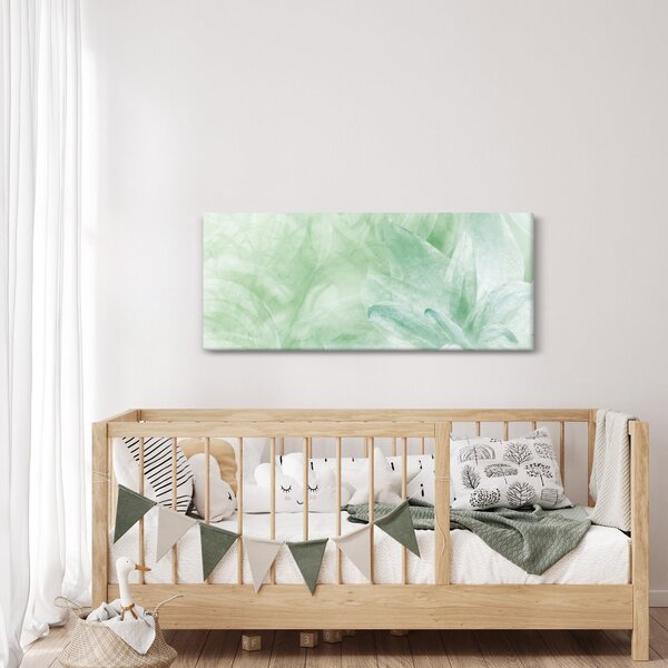 Kép - Zöld virág (120x50 cm)