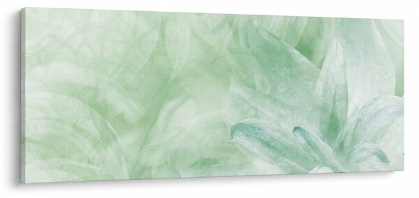 Kép - Zöld virág (120x50 cm)