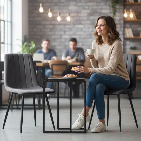 2 db LIVO kárpitozott szék szett - szürke