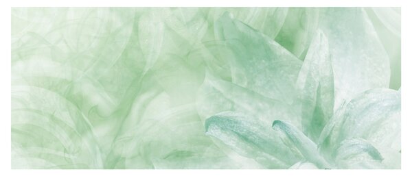 Kép - Zöld virág (120x50 cm)