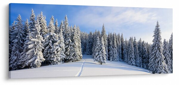 Kép - Tél az erdőben (120x50 cm)