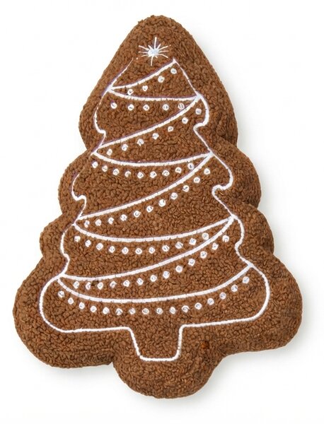 Díszpárna CHRISTMAS TREE 30x40 cm, barna