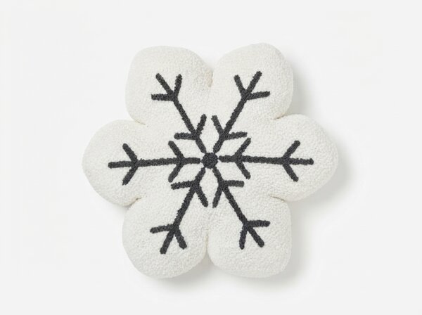 Díszpárna SNOWFLAKE 35x35 cm, fehér