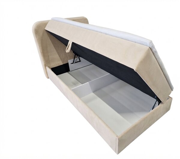 Kárpitozott boxspring ágy DIRELIS VIBE 90x200 cm sötétzöld Matrac: Bonell rugós matrac