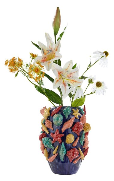 CORAL COAST kerámia váza 33 cm , tenger gyümölcsei