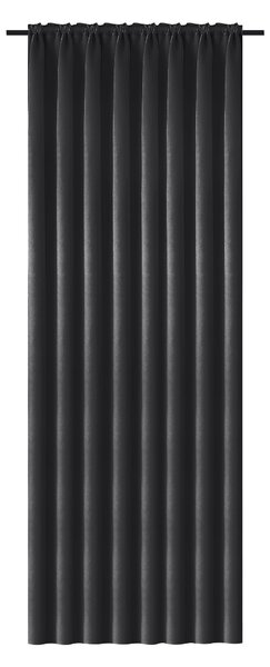 OXFORD fekete függöny 140x250 cm Felfüggesztés: Hullámos sínszalag