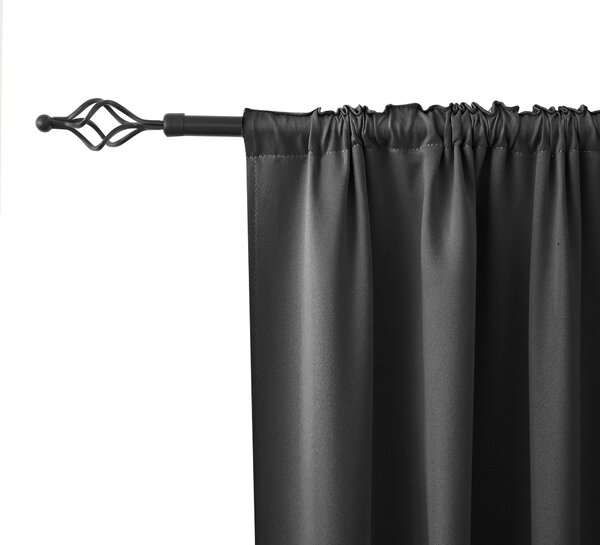 OXFORD fekete függöny 140x250 cm Felfüggesztés: Hullámos sínszalag