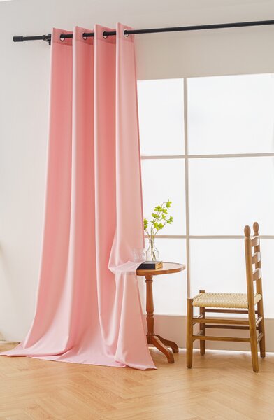 OXFORD LIGHT rózsaszín függöny 140x250 cm Felfüggesztés: Hullámos sínszalag