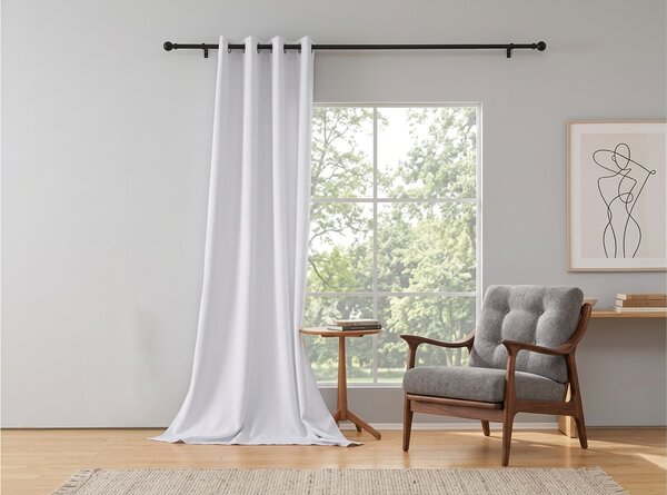 OXFORD LIGHT fehér függöny 140x250 cm Felfüggesztés: Hullámos sínszalag