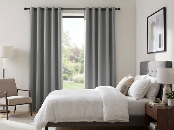 OXFORD LIGHT világosszürke függöny 140x250 cm Felfüggesztés: Hullámos sínszalag