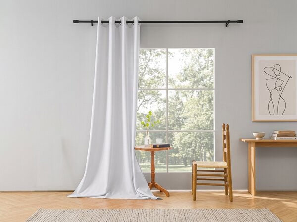 OXFORD LIGHT fehér függöny 140x250 cm Felfüggesztés: Hullámos sínszalag