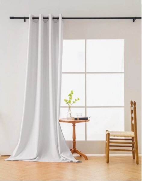 OXFORD LIGHT fehér függöny 140x250 cm Felfüggesztés: Hullámos sínszalag