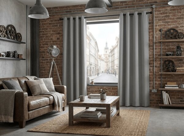 OXFORD LIGHT világosszürke függöny 140x250 cm Felfüggesztés: Hullámos sínszalag