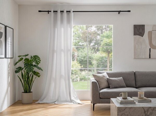 OXFORD LIGHT fehér függöny 140x250 cm Felfüggesztés: Hullámos sínszalag