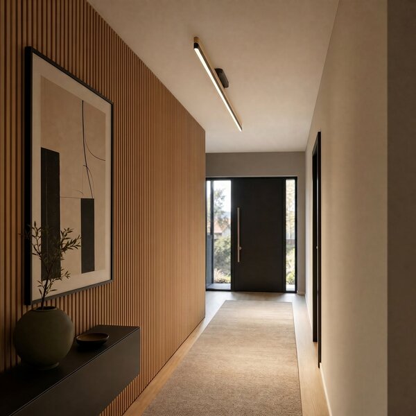 Mennyezeti Lámpa Lucande, Holven, dimmable, Fa, Nappali, Fa, Modern