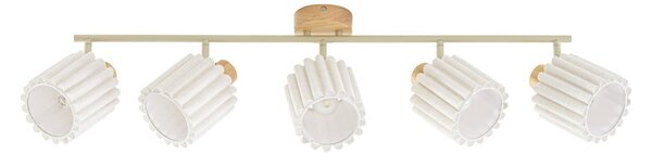 Mennyezeti Lámpa Lindby, Shiloh, dimmable, Fa, Nappali, Szövet / Textília, Modern