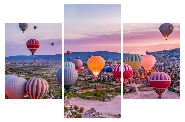 Kép - Hőlégballonok (90x60 cm)