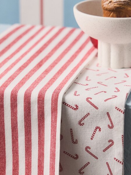 Sinsay - Csíkos és cukorpálcás karácsonyi konyharuhák 2 pack - többszínű