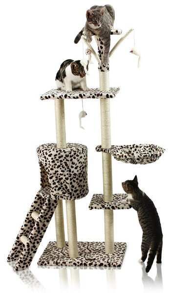 Kaparófa macskáknak Hawaj 138 cm leopárd minta
