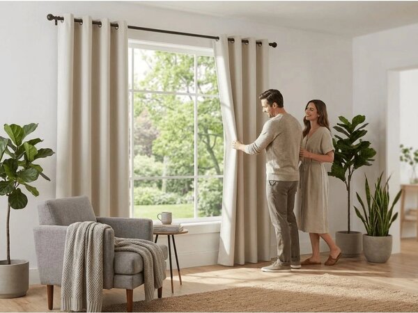 2x OXFORD fehér-krém függöny 140x250 cm
