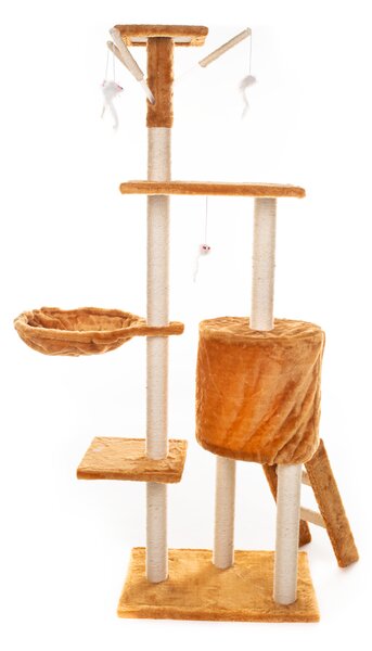 Kaparófa macskáknak Hawaj 138 cm | vörös