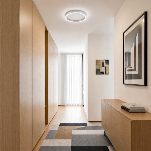 Mennyezeti Lámpa Lucande, Rotundo, dimmable, Fémes, Nappali, Műanyag, Modern