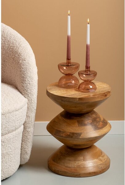 Mangófa kerek tárolóasztal ø 35 cm Totem – Leitmotiv