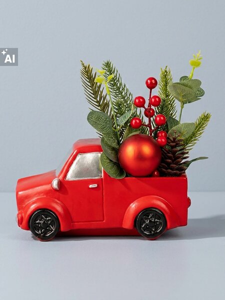 Sinsay - Karácsonyi dísznövény autó alakú cserépben - többszínű
