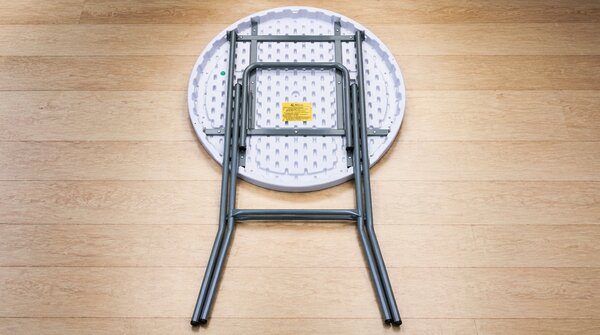 Összecsukható bisztróasztal Ø 80 cm / magasság 110 cm - fehér