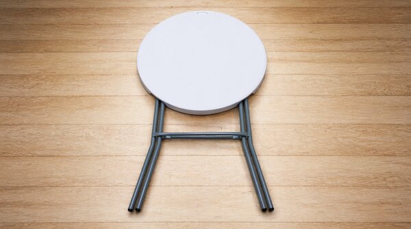 Összecsukható bisztróasztal Ø 80 cm / magasság 110 cm - fehér