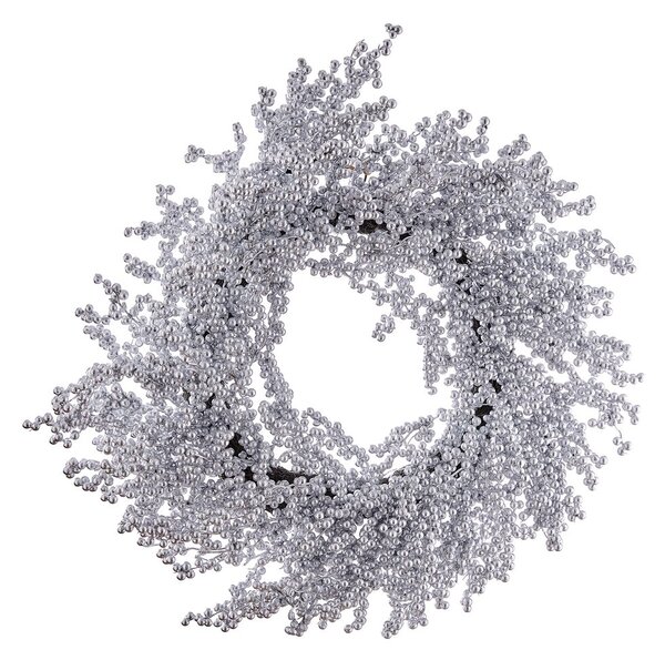 FLORISTA koszorú 60 cm , ezüst