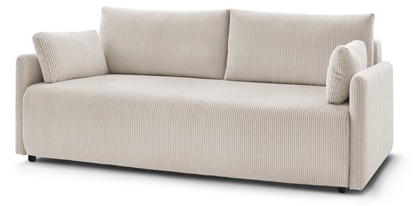 Bézs kordbársony kinyitható kanapé 211 cm Marcel – Bobochic Paris