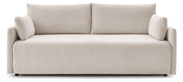 Bézs kordbársony kinyitható kanapé 211 cm Marcel – Bobochic Paris