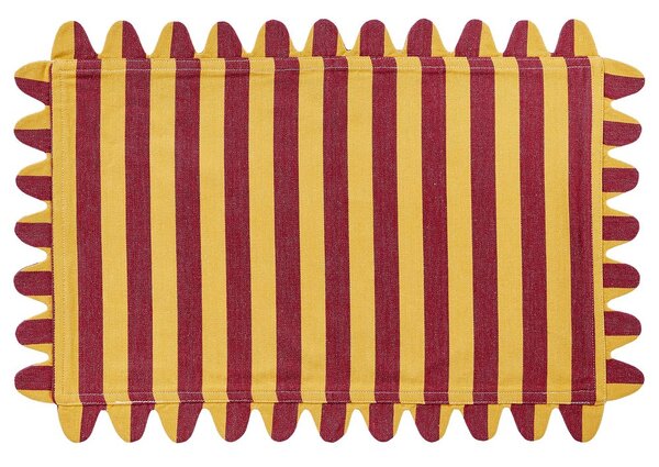 VEGAS STRIP pamut alátét 33x49cm , sárga/bordó