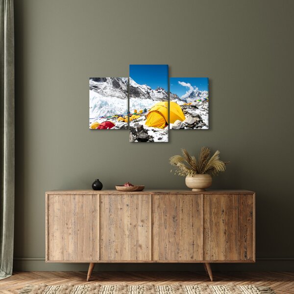 Kép - Kemping a hegyekben (90x60 cm)