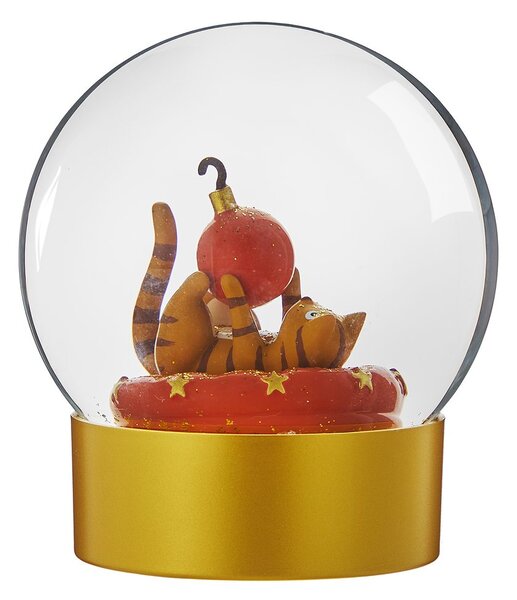 CELEBRATE X-MAS hógömb 11 cm, cica