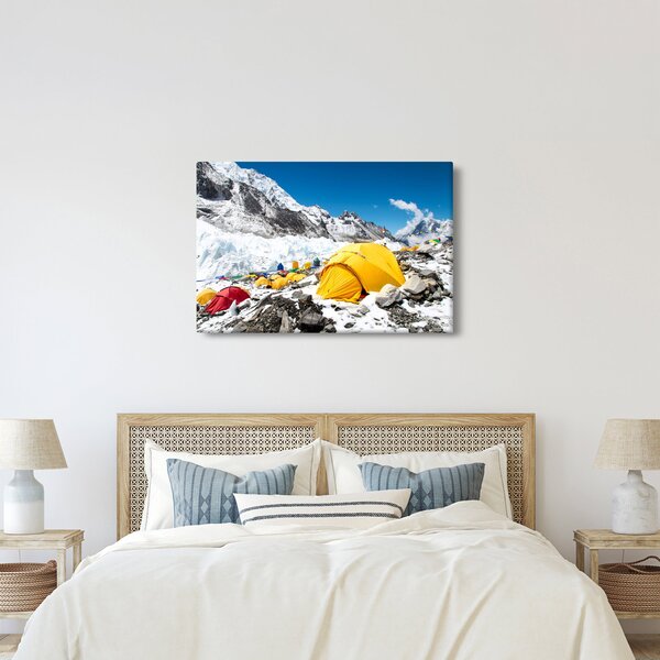 Kép - Kemping a hegyekben (90x60 cm)