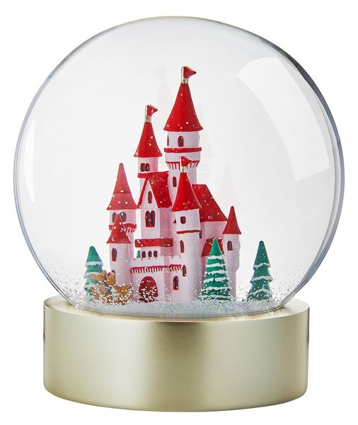 CASTLE óriás világító hógömb 23 cm , kastély