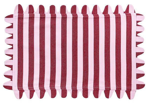 VEGAS STRIP pamut alátét 33x49cm , rózsaszín/piros