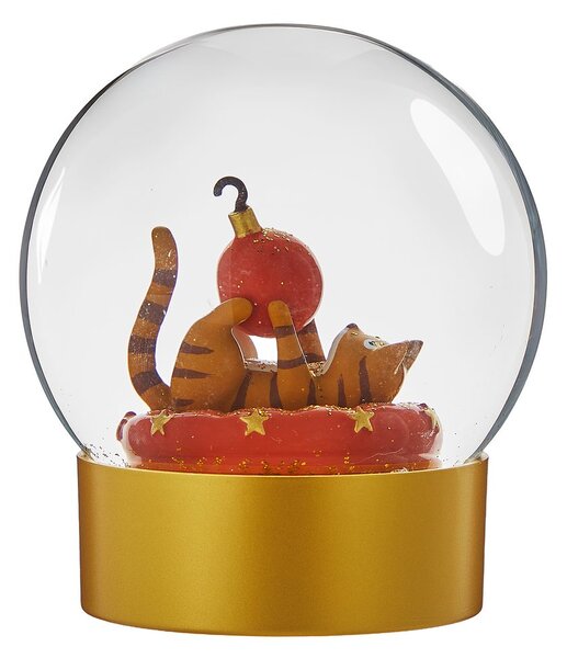 CELEBRATE X-MAS hógömb 11 cm, cica